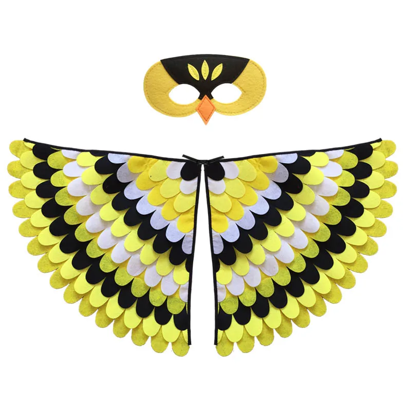 Children\'s Animal Dress Up Felt Wings Wings Party Cosplay Felt Mask Halloween Costume Butterfly Wings Factory Wholesale