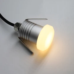 1W LED Indoor Outdoor Wall Lamp IP67 Waterproof Inground Light Recessed Stair Step Lights 12V-24V Acrylic Moonlight Deck Light
