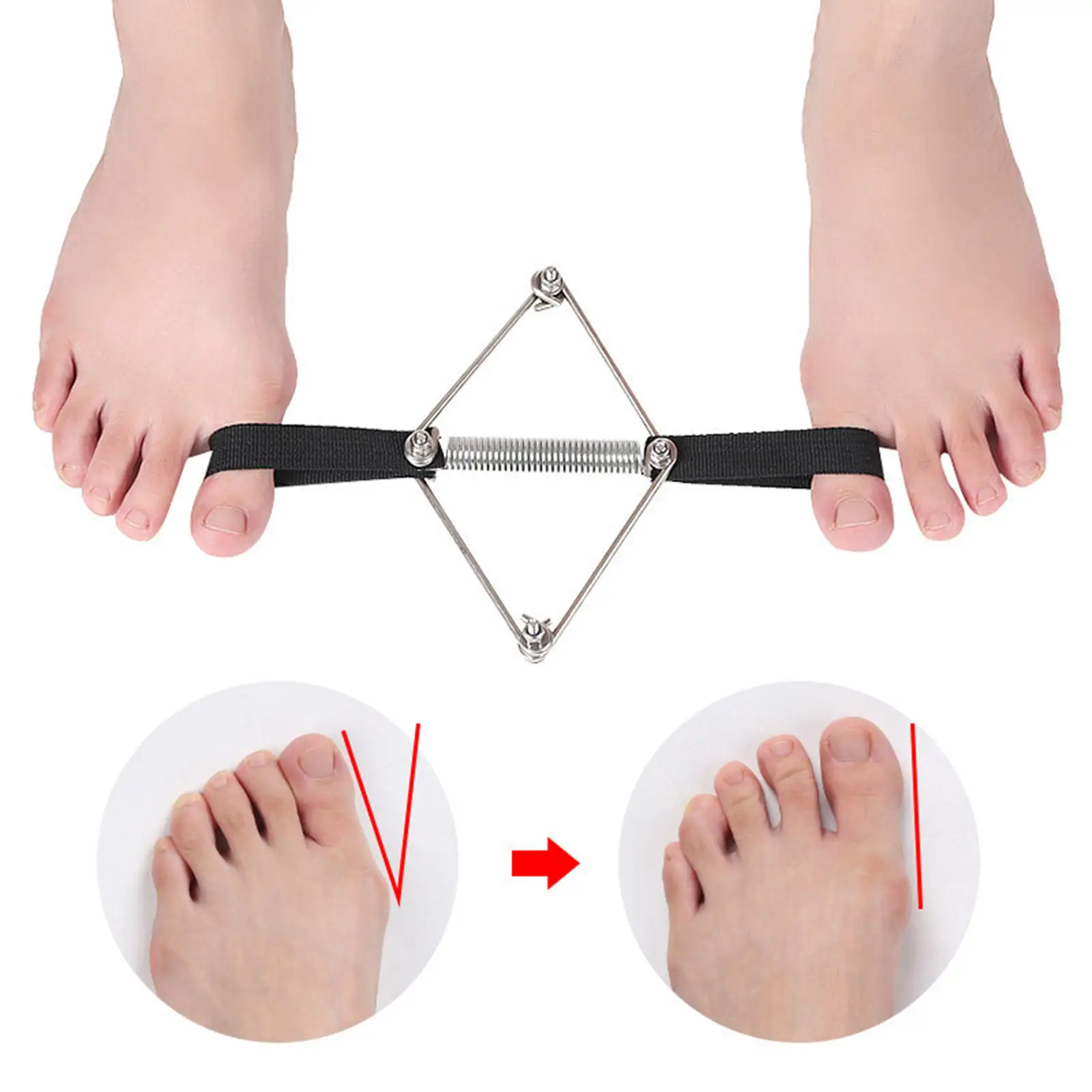 Bunion Corrector Nylon Steel Soft Toe Stretcher Toe Exerciser for Hammer Toes Yoga The Pilates Method for Women Men Wellness Use