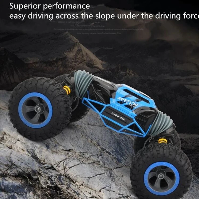 Mobil Stunt RC Off-Road Kecepatan Tinggi 1:10 49Cm Skala Besar 2.4G 4WD Sisi Ganda Deformasi RC Off-Road Kendaraan Mendaki