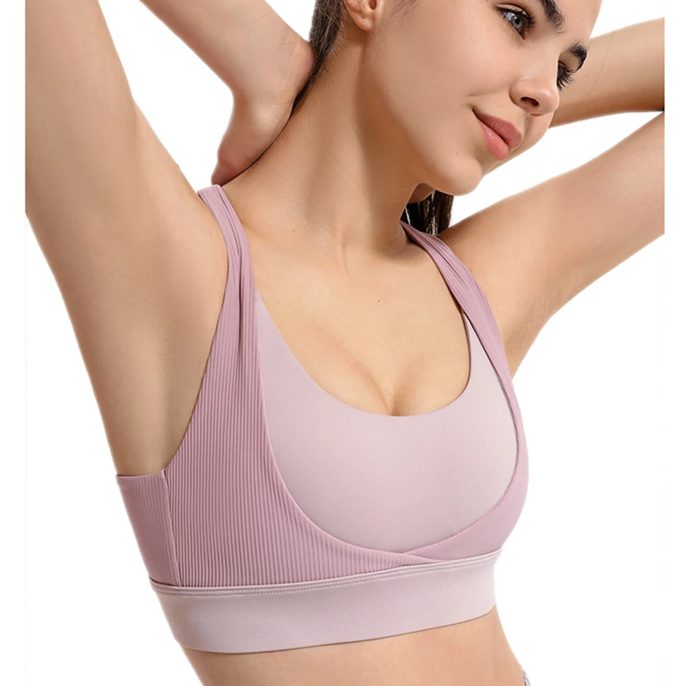 

2021 Women Soutien Gorge Sport Bh Workout Brassiere Seamless Sports Bra High Impact Running Padded Yoga Bras Fitness Crop Tops