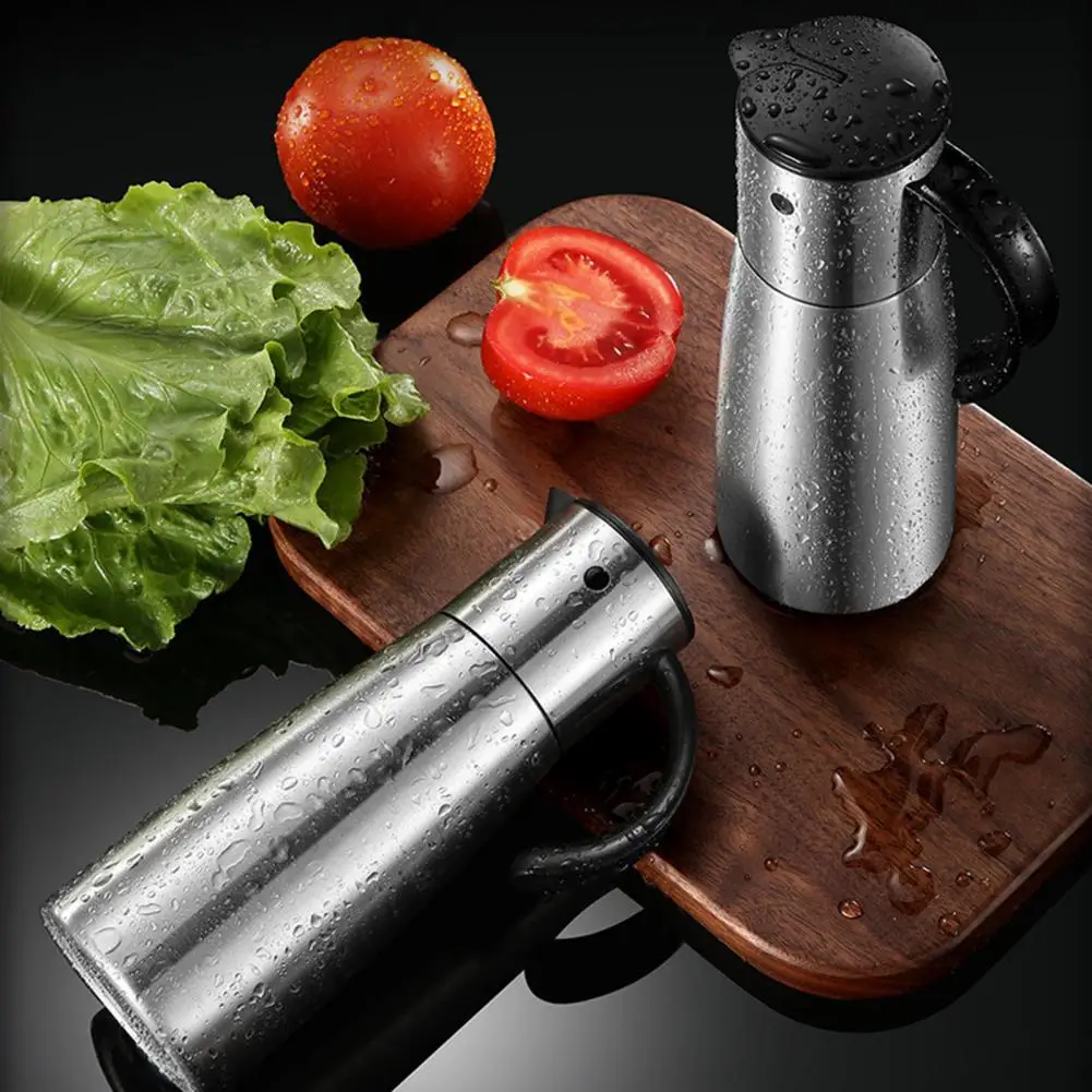 600ml Anti oxidation Stainless Steel Oil Bottle Eco frinedly Auto Olive Oil Dispenser Bottle Home Accessories Supplies Tool