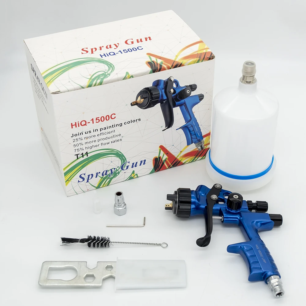 High Quality Spray Gun 1500C RP Painting Gun 1.3mm Nozzle Paint Gun Water Based Professional Air Spray Gun HVLP Airbrush For Car