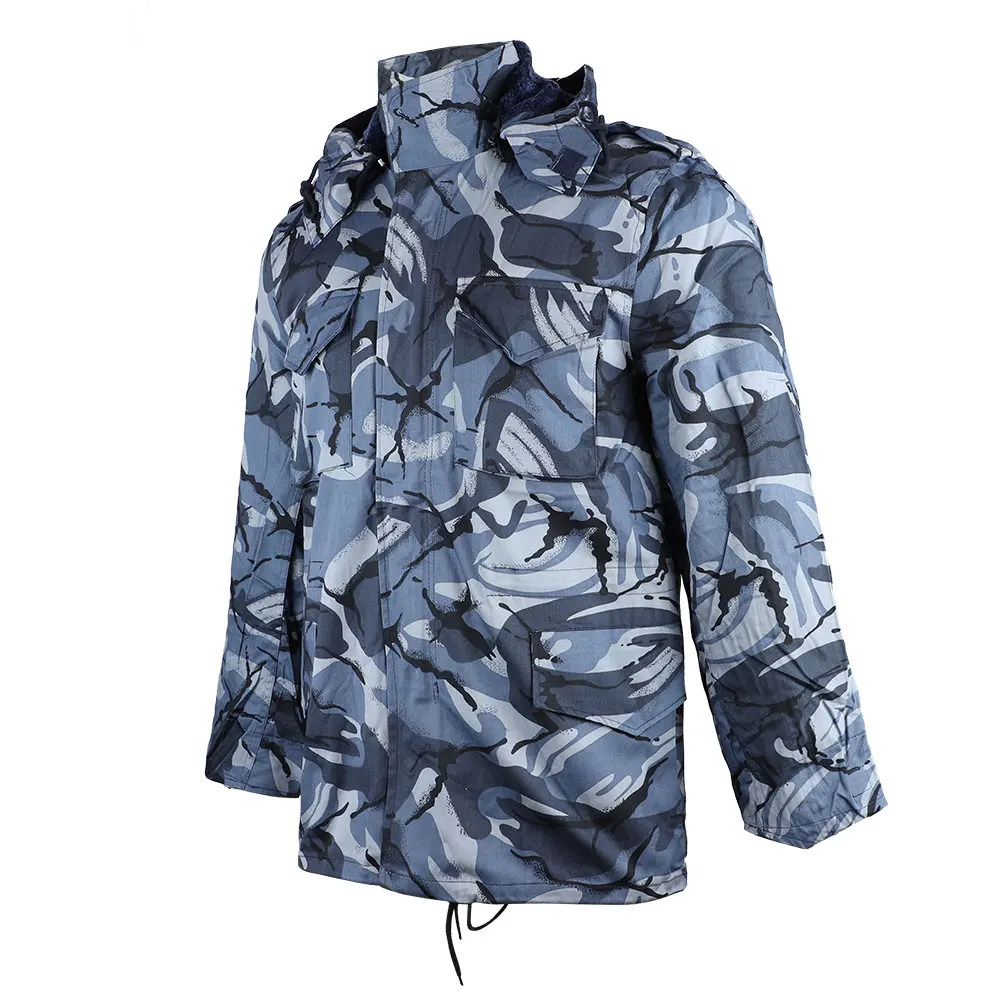 Men\'s Tactical Jacket M65 Camouflage Fleece Hoodie Windbreaker Uniform Clothing Autumn Winter Hunting Coat