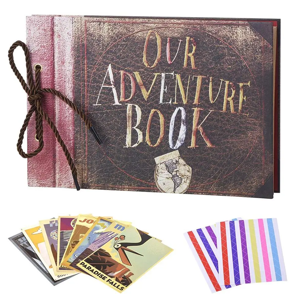 Our Adventure Book, Pixar UP Movie Scrapbook, DIY Wedding Photo Album, Anniversary Gifts, 29 x 19cm, 80 Pages