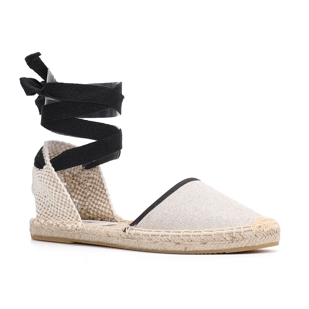 2021 캐주얼 샌들, 오픈 Sapato Feminino Sapatos Mulher Espadrilles 신발, 특별 할인, 대마 T-스트랩 플랫