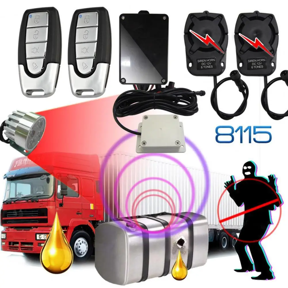 

Reliable M812-8115 12V-24V Fuel Tank Alarm System Anti-theft Radar Vibration Oil Burglar Alarm System for Trucks Accessories