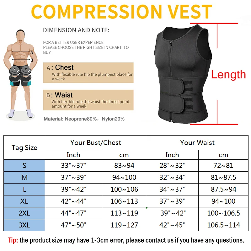 Men Body Shaper Waist Trainer Sauna Suit Sweat Vest Slimming Underwear Fat Burner Workout Tank Tops Weight Loss Shirt Shapewear