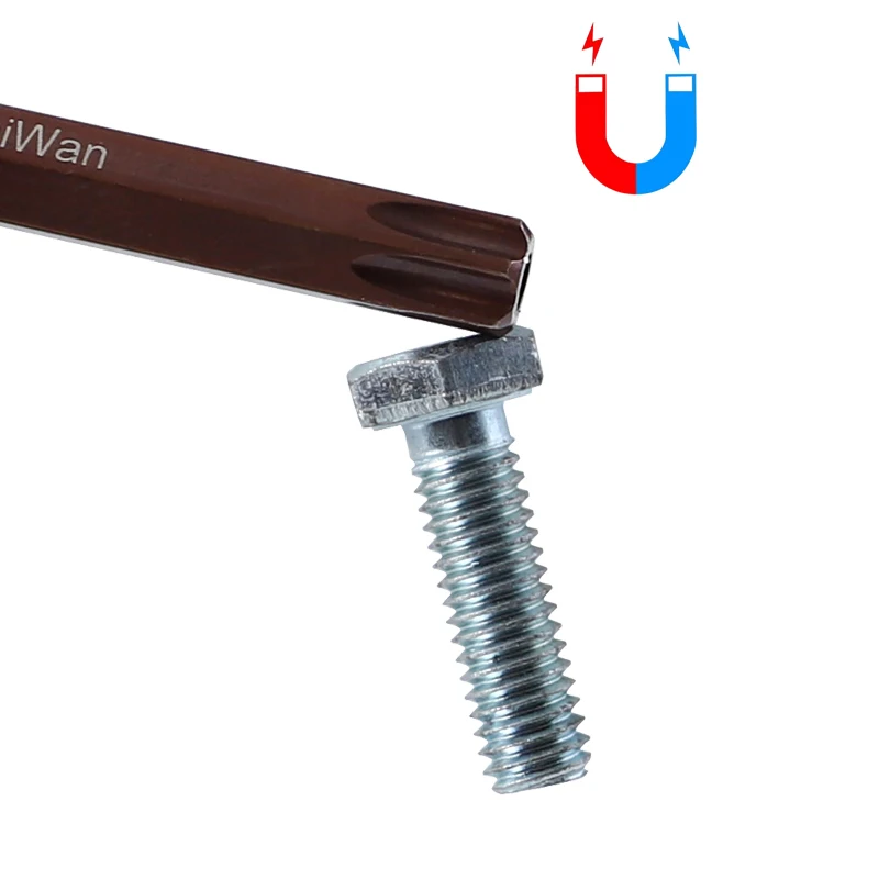 T20-T40 Torx Screwdriver T Type Allen Hex Wrench 3/4/5/6MM Chrome Vanadium Steel Magnetic Spanner for Repair Tool