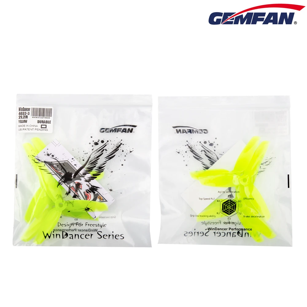 Gemfan 4032 4 Zoll Tri-Blade/3-Blatt-Propeller CW CCW Kompatibel mit 1406 2205 Bürstenlosem Motor für RC FPV Drohnen-Teile – Detail 8