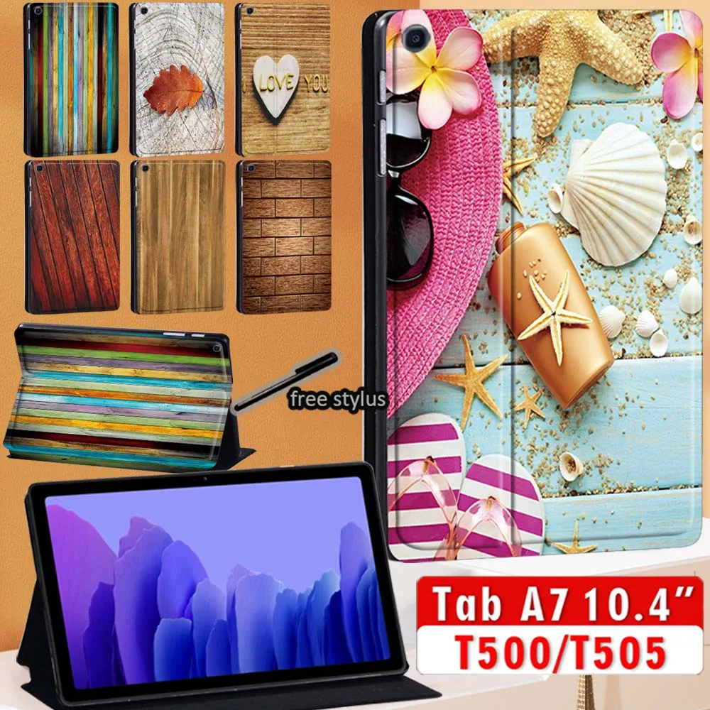 Tablet Case for Samsung Galaxy Tab A7 2020 SM-T500 SM-T505 10.4 Inch Protective Fundas PU Leather Bracket Cover