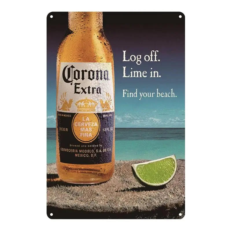 Corona Extra Vintage Metal Tin Sign Absolut Darth Painting Whisky Plate Retro Wall Pub Bar Home Decor Beer Wall Sticker MN118