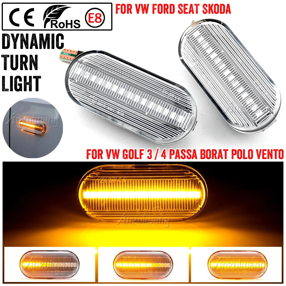 Led Dynamic Side Marker Turn Signal Light For VW Up Caddy T5 Amarok Jetta Golf 3 4 Fox Beetle Lupo Sharan Bora Passat Polo Vento