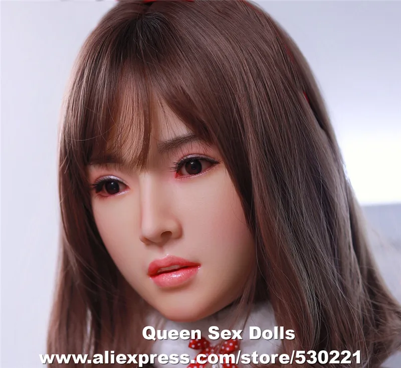 NEW Implanted Eyebrow Real Lifelike Silicone Sex Doll Head For 145cm to 175cm TPE  Big Sexy Dolls