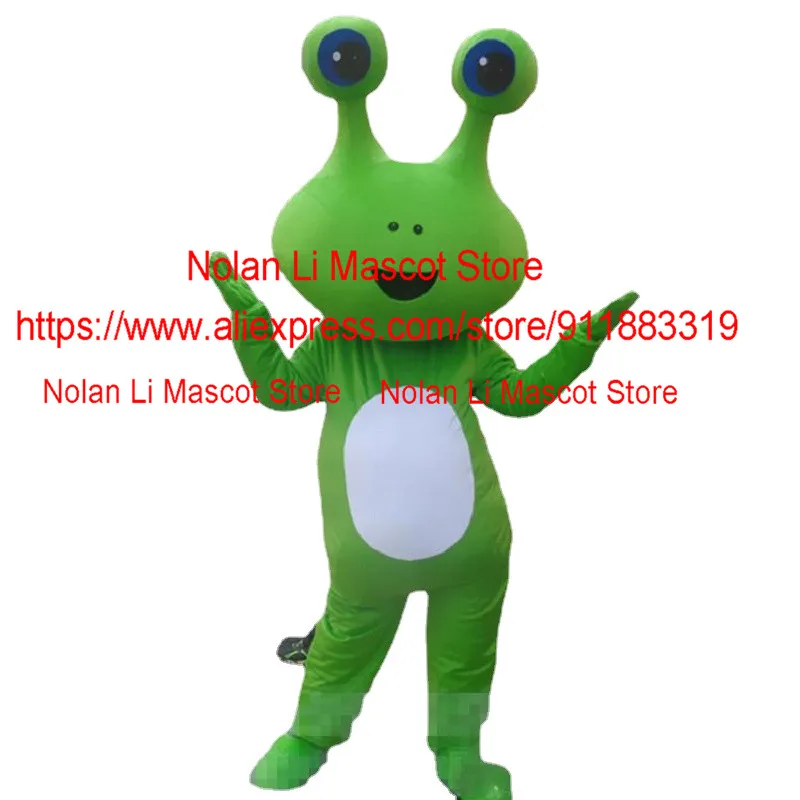 Ropa de Mascota de rana verde de alta calidad, personaje de dibujos animados, vestido de carnaval, Halloween, regalo de Navidad, tamaño adulto 1177