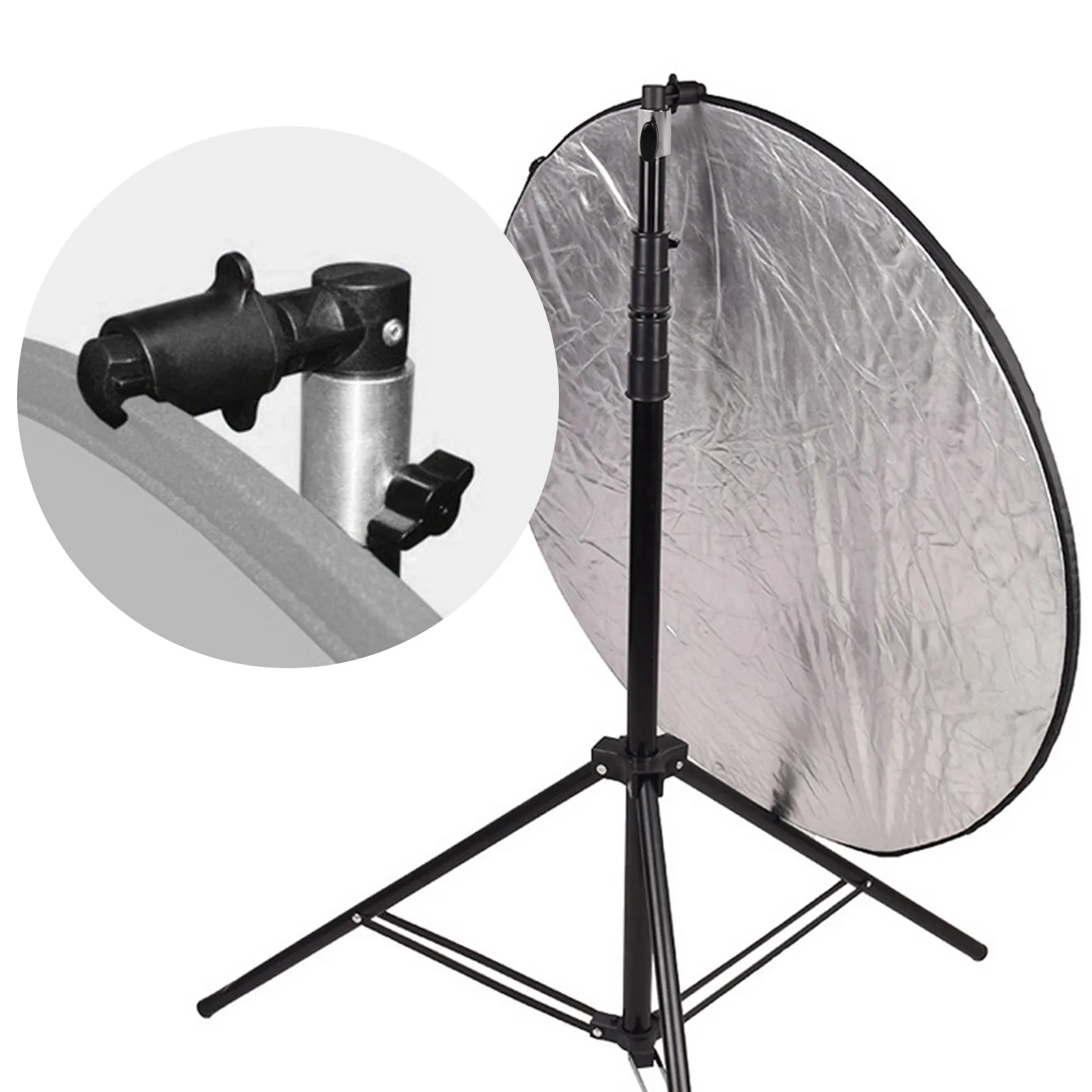 Aluminum Photography Reflector Holder Clip For Photo Video Studio Background Tripod Stand Softbox Disc Holder Adapter Bracket