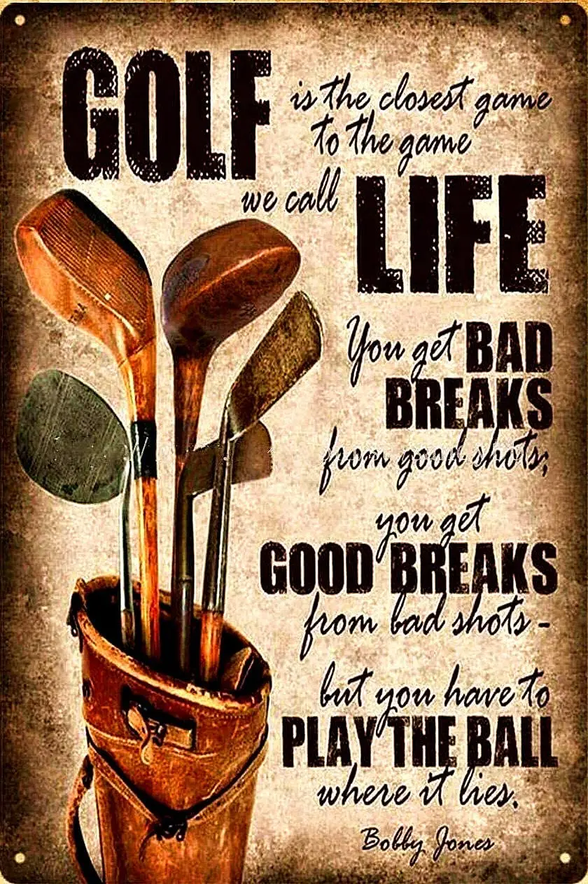 nobrand Golfing Golf Life Metal Tin Sign 20x30cm Retro Wall Bar Pub Decoration Garage Tin Poster