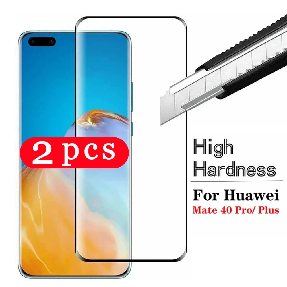 2/1Pcs full cover tempered glass for huawei mate 20 20X 30 lite 30E 40 pro RS plus protective film phone screen protector glass