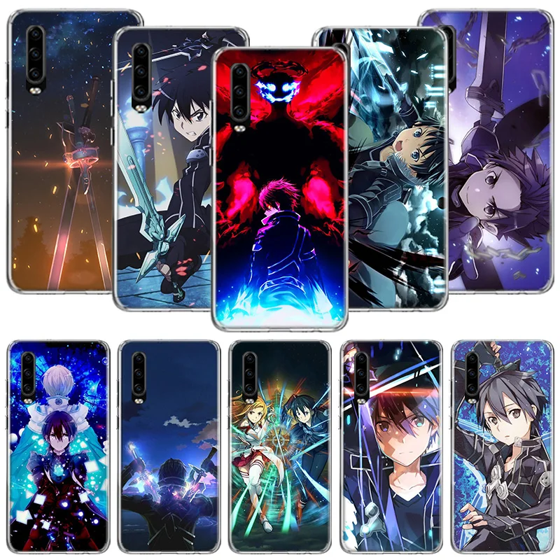 Sword Art Online Kirito Asuna Phone Case For Huawei P30 P40 P20 P10 P50 Mate 20 10 30 40 Lite Pro Plus Printing Cover Coque