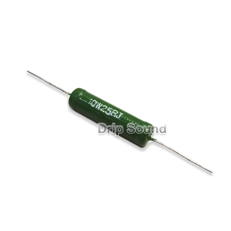 2x 1-6.8Ohm RX21 10W Green Painted Leaded Ceramic Wire Wound Resistor Resistance For Precision Telecommunication Instruments