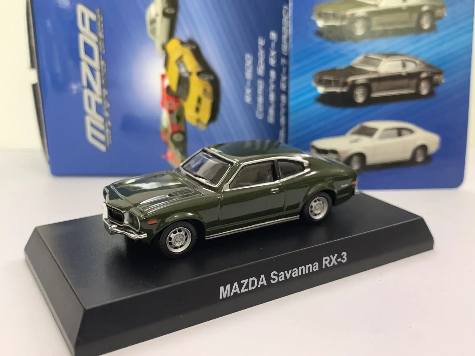 

1/64 KYOSHO Mazda Savanna RX-3 Коллекция литых под давлением сплавов, декоративная модель автомобиля, игрушки