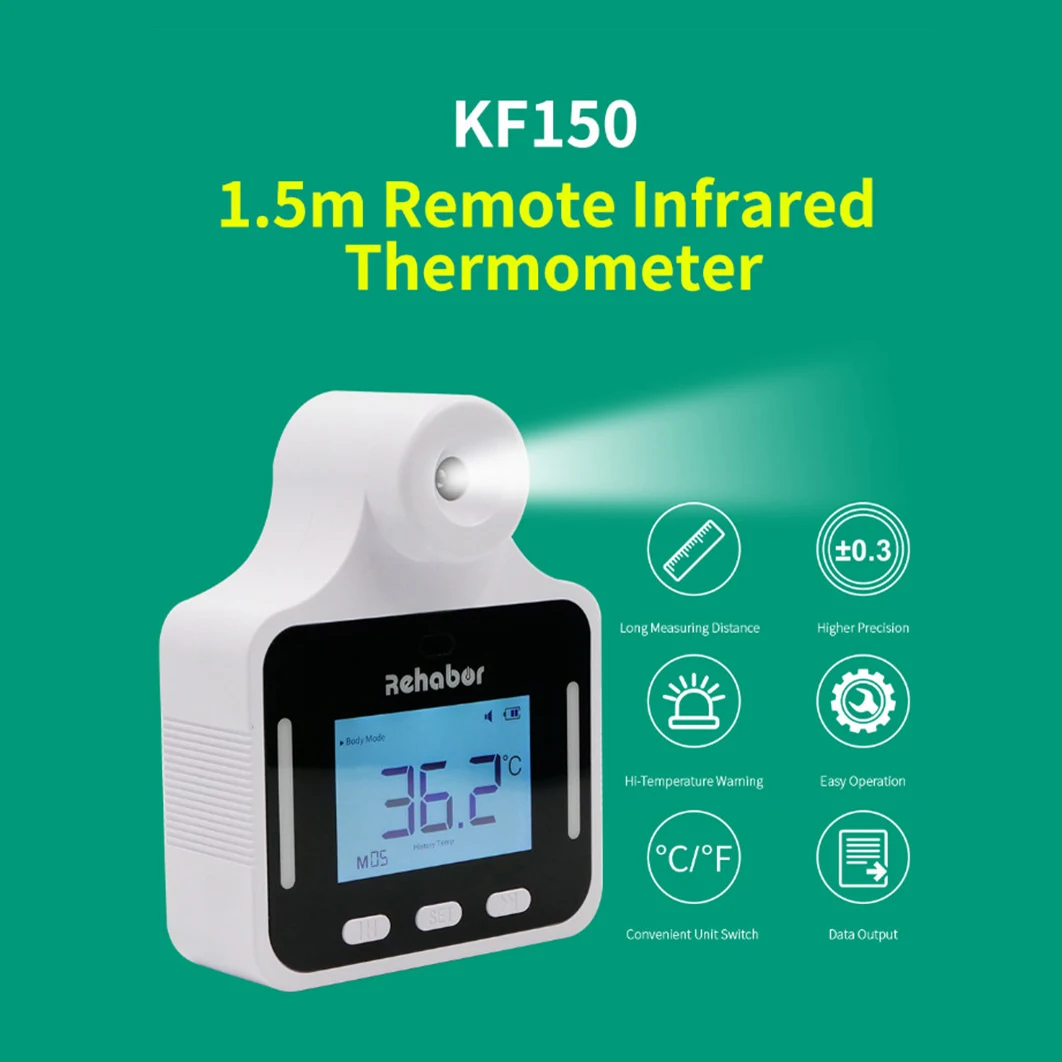 جديد KF150 التلقائي الحرارية استشعار درجة حرارة الجسم ميزان الحرارة الحراري جهاز مدقق درجة حرارة الجسم