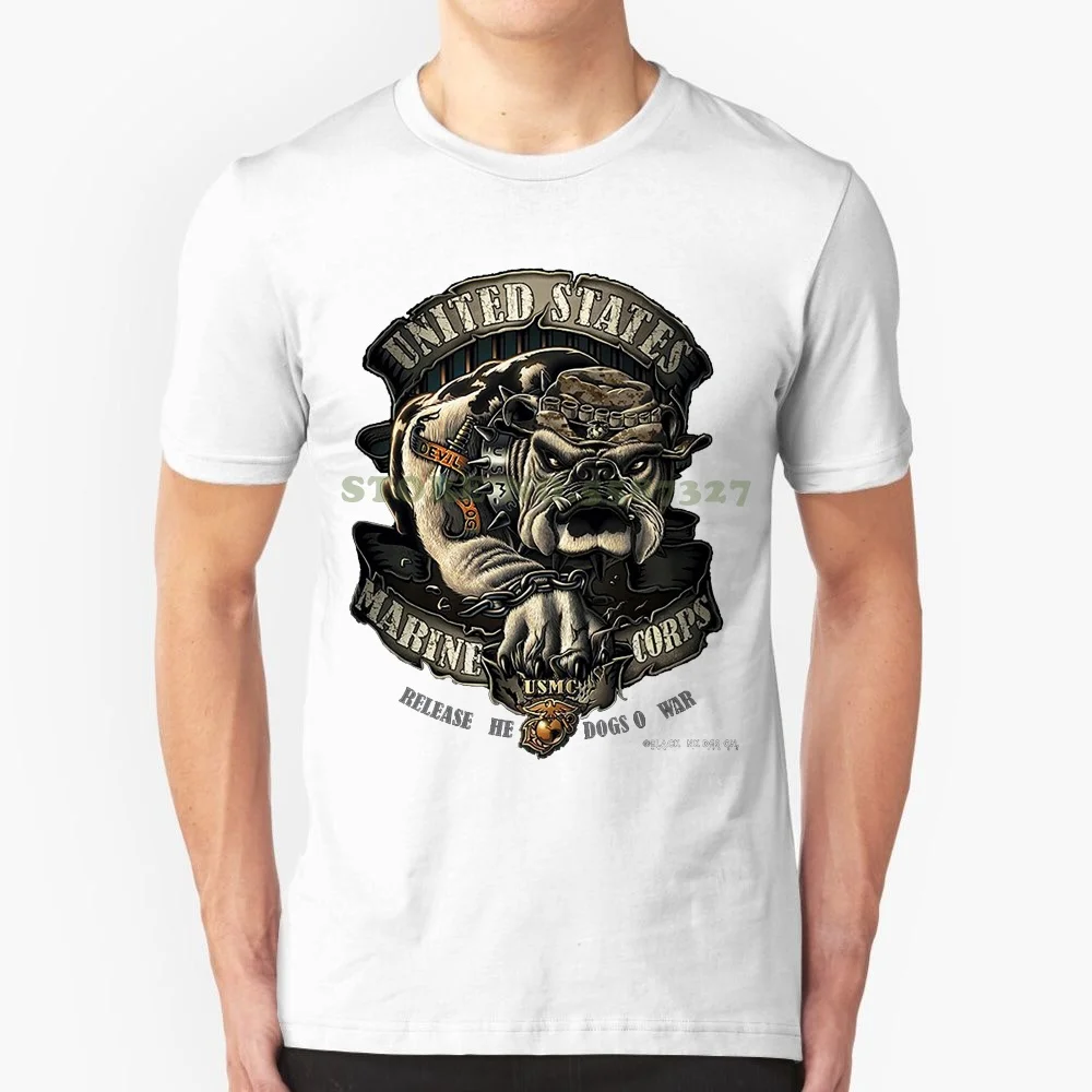 Short Sleeves New Fashion T Shirt Men Clothing Rothco Bi-Usmc Bulldog T Shirt