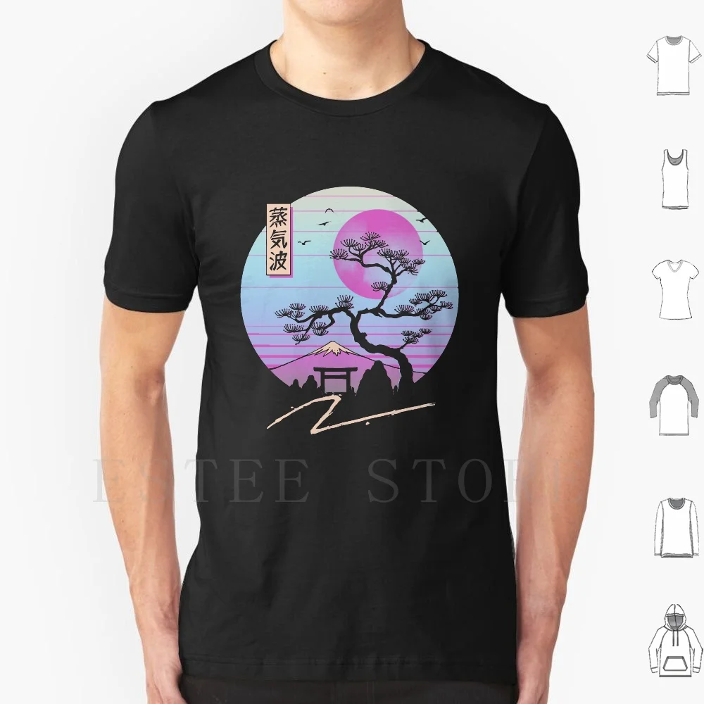 Zen Chillwave T Shirt Men Cotton 6xl Japan Zen Mt Fuji Zen Style Vaporwave Vaporwave Aesthetics Lofi Japanese Retro 90s 80s