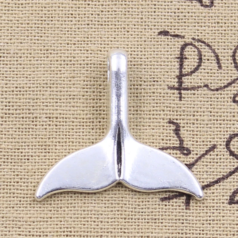 6pcs Charms Whale Tail 33x29mm Antique Silver Color Pendants DIY Crafts Making Findings Handmade Tibetan Jewelry