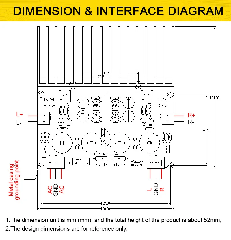 CIRMECH HIFI فراغ مُضخّم صوت مجلس صمام إلكتروني مكبر للصوت 6J1 + LM1875 مكبر للصوت ac18v لتقوم بها بنفسك عدة والمنتج النهائي