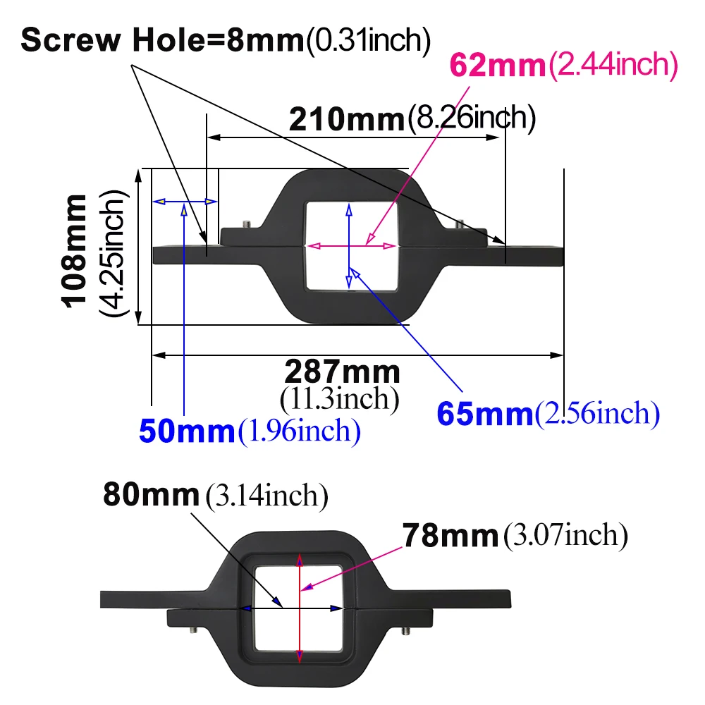 Universal Tow Hitch Mount Bracket For LED Backup Reverse Light Mounting Bracket 4x4 Trailer Hook Mounting Holder for Offroad SUV