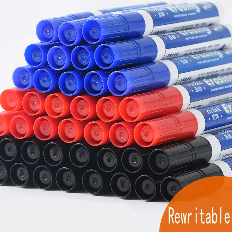 40pcs extra large capacity erasable filled whiteboard pen office meeting water-based marker pen red blue black green optional