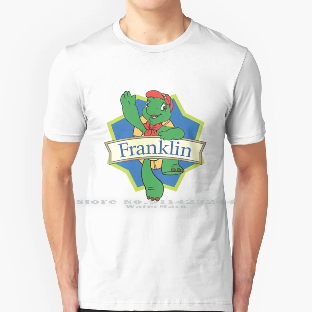 Franklin The Turtle T Shirt Cotton 6XL Franklin Turtle Kids Show Children Tv Cartoon Home Sock Shoes Animated Green Cute