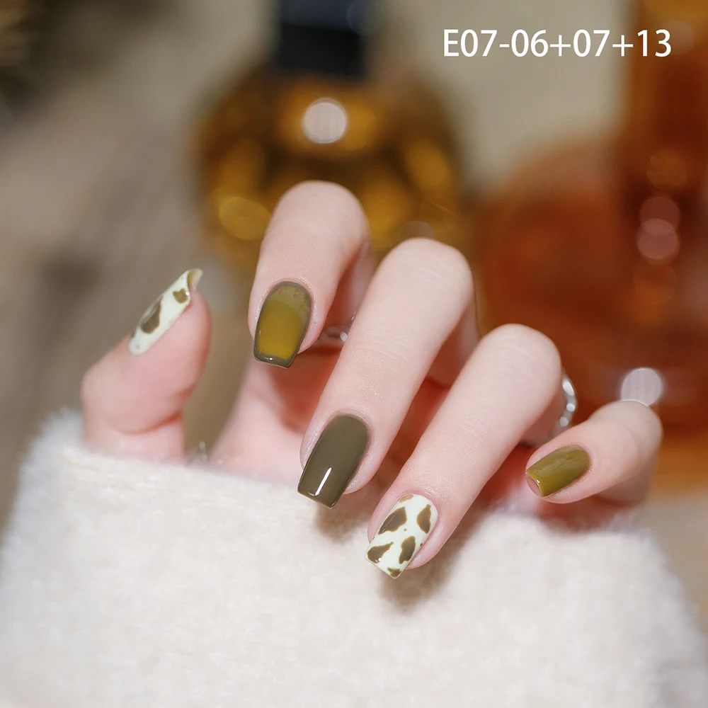 Vendeeni 18 colori serie verde smalto gel semi permanente UV LED Soak Off smalto gel lacca gel di colore puro per nail art