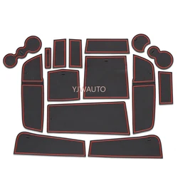 Door Slot Mat for VW JETTA VS7 Gate Groove Cushion Car Door Rubber Cup Holder Mats Anti-slip Carpets Position