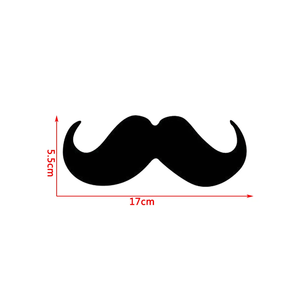 Creative British Style Mustache Car Tail Stickers Reflective Raised Body Decals Car Reflector Accessories