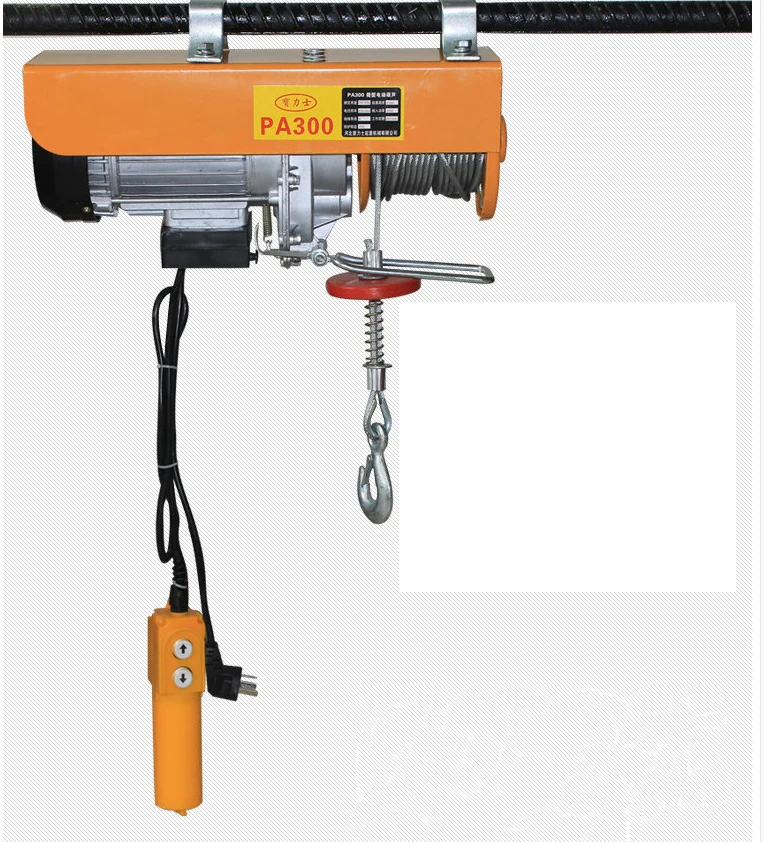 PA400 Mini Electric Hoist Crane Portable 200-400kg 12 Meters Small Home Crane Renovation Crane 110V/220V 950W 12m/min Hot Sale