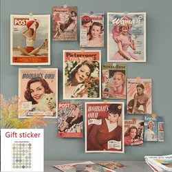 Retro Advertising Magazine Cover Series Wall Decoration Stickers Bedroom Decoration Postcard Photography Props Photos DIY Card