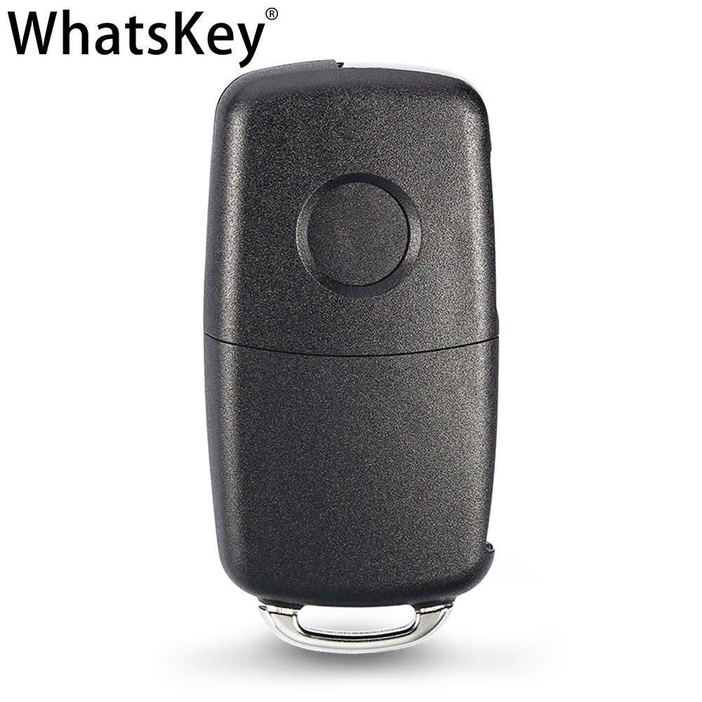 WhatsKey 2 3 Button Folding Key Flip Remote Car Key Shell For Volkswagen Polo Lavida Golf For Skoda Octavia Passa Uncut blade