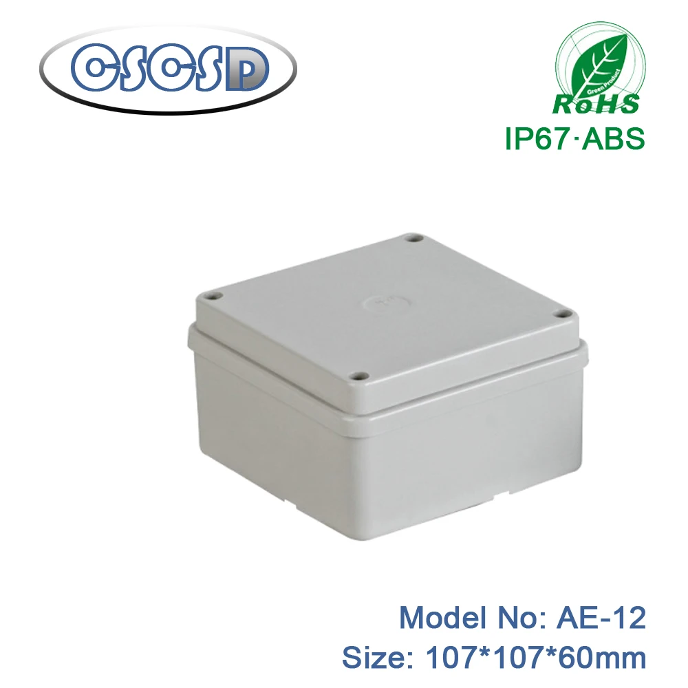 Mini caja de plástico para proyectos electrónicos, caja pequeña de plástico ABS de 107x107x60mm