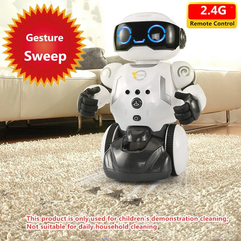 

Intelligent Multi-Functional Smart RC Robot Sweep Floor Dust Removal Sweeping Robot With Smart Follow Me Mode Gesture Sense Toy