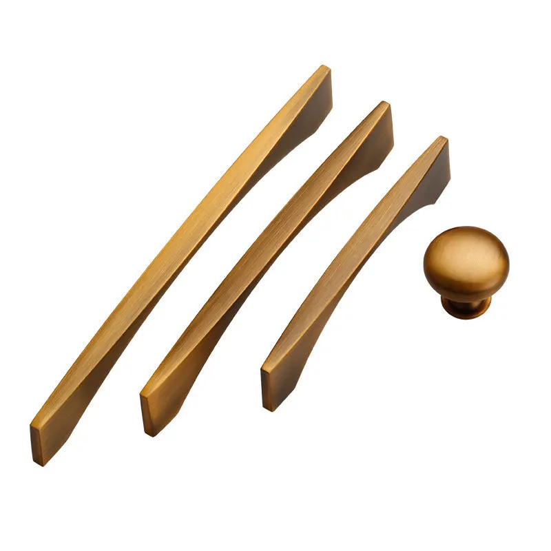 Zinc Alloy Decorative Furniture Door Handle Nordic And Chinese Style Kitchen Cabinet Drawer Flush Handles For Interior Doors