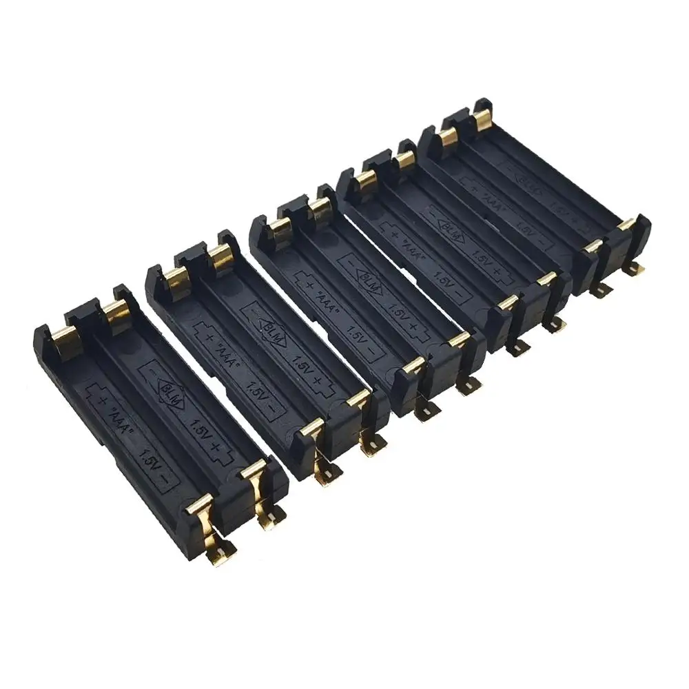 5 Pcs AAA SMD SMT Battery Holder 2xAAA Battery Box SMD SMT Battery Case With Pins DIY