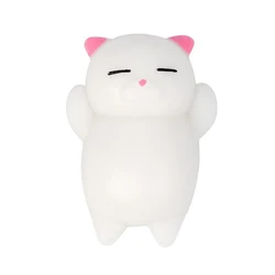 Cat Toy Pinch Music Keychain Decompression Soft Mini Animal Shape Fun Cute Cartoon Cat Stress Relief Squeeze Ball