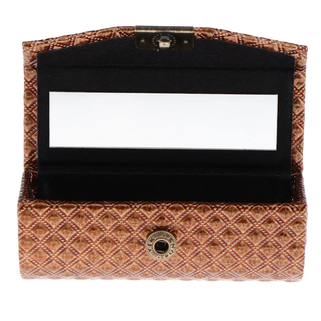 Premium Leather Lipstick Case Holder with Mirror, Comfortably Fits in A Purse Or , Great for Daily Use,Party,Dating