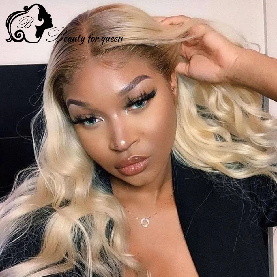 

Honey Blonde Ombre Brown 613 Color Body Wave Lace Front Human Hair Wigs For Women Brazilian Remy Lace Frontal Wig Pre Plucked