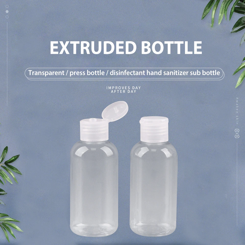 50 Stück 5-100ml Kunststoff-PET-Flip-Top-Lotionflaschen Großhandel Klare Kosmetik-Probenbehälter Mini-Reise-Fläschchen Flüssigkeitsflasche – Detail 3