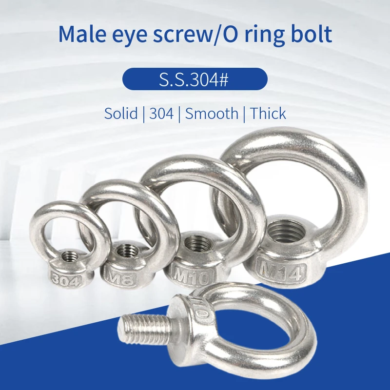 High quality 304 stainless steel rings, nuts, screws and bolts, marine rings