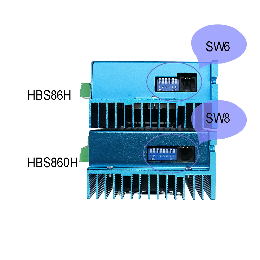 MHCN RU EU warehouse HBS860H / HBS86H Hydrid Servo Motor Driver AC 20-80V DC 30-110V 8A Independent Fan Nema34 Close Loop Motor