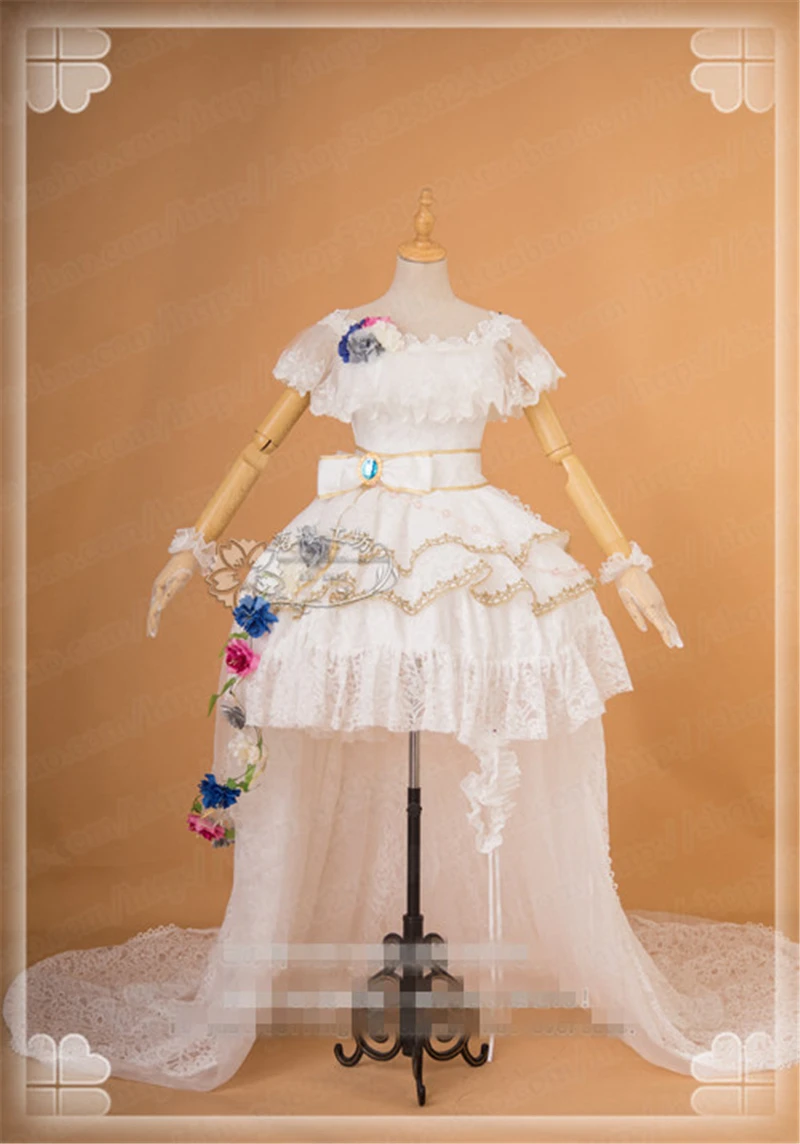 

Аниме Love Live Sunshine Aqours цветок свадебное Пробуждение Tsushima Yoshiko свадебное платье косплей костюм H